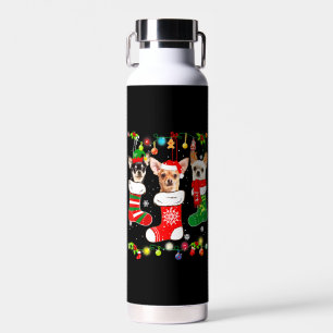 Chihuahua Christmas Lights Trinkflasche