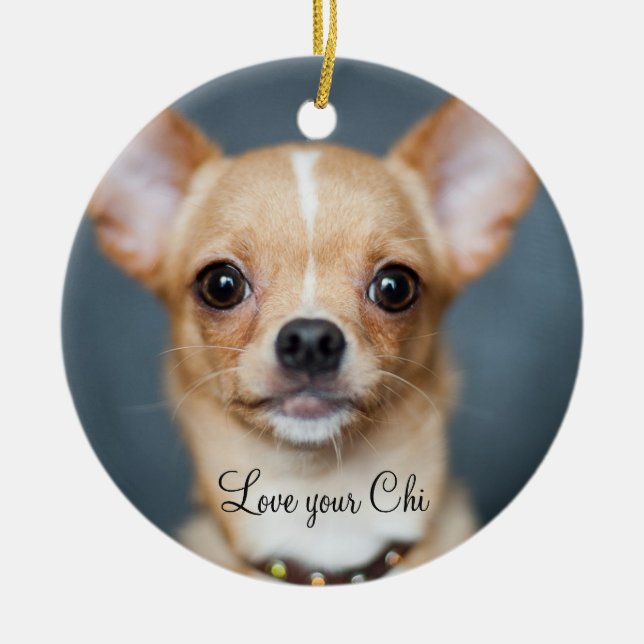 Chihuahua Christmas Ornament Add Your Photo (Vorne)