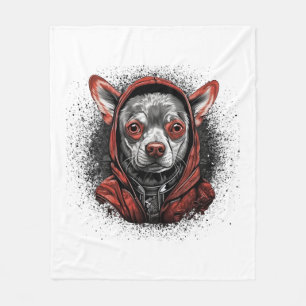 Chihuahua Cool Dog Rap Angesagt-Hop Gangster Fleecedecke
