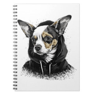 Chihuahua Cool Dog Rap Angesagt-Hop Gangster Notizblock
