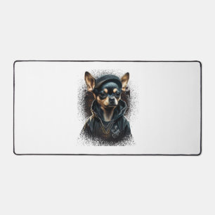 Chihuahua Cool Dog Rap Angesagt-Hop Gangster Schreibtischunterlage