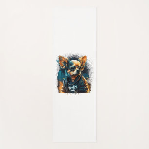 Chihuahua Cool Dog Rap Angesagt-Hop Gangster Yogamatte