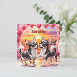 Chihuahua Coole Welpen Feiertagskarte
