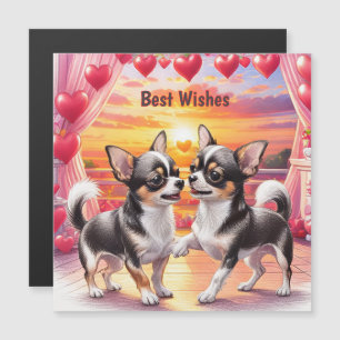 Chihuahua Coole Welpen Magnetkarte