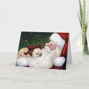 "Chihuahua Cosy Christmas" Hund Art Grußkarte Feiertagskarte