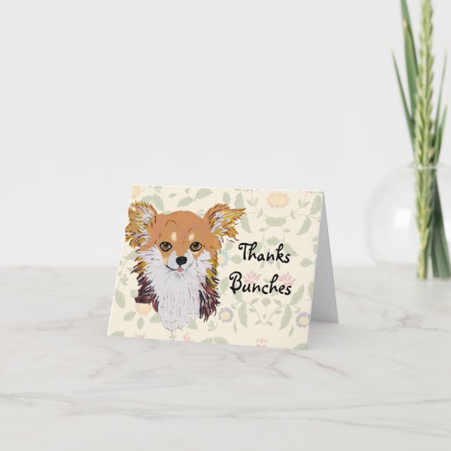 Chihuahua Custom Notecard Dankeskarte (Vorderseite)