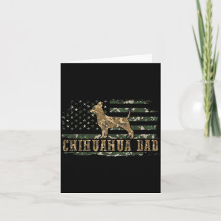 Chihuahua Dad Camo Amerikanische Flagge Tarnmuster Karte