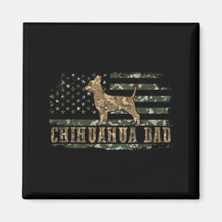 Chihuahua Dad Camo Amerikanische Flagge Tarnmuster Magnet