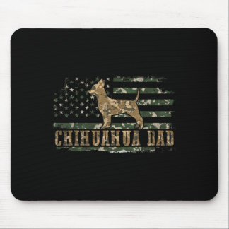 Chihuahua Dad Camo Amerikanische Flagge Tarnmuster Mousepad