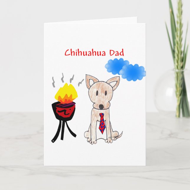 Chihuahua Dad Card Karte (Vorderseite)