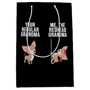 Chihuahua, deine regelmäßige Oma mir, die Redhead Mittlere Geschenktüte