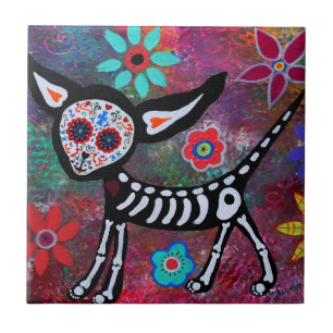 CHIHUAHUA DIA DE LOS MUERTOS TILE FLIESE