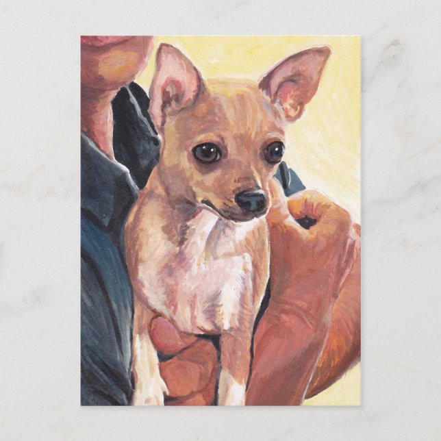 Chihuahua Dog Art Postcard Postkarte (Vorderseite)