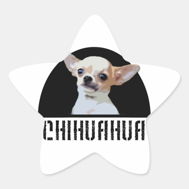 Chihuahua Dog-Aufkleber Stern-Aufkleber (Vorderseite)