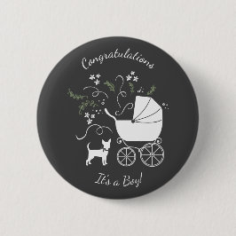 Chihuahua Dog Baby Duwer Gender Neutral Button