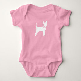 Chihuahua Dog Babydusche Pink Girl Baby Strampler