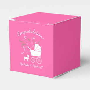Chihuahua Dog Babydusche Pink Girl Geschenkschachtel