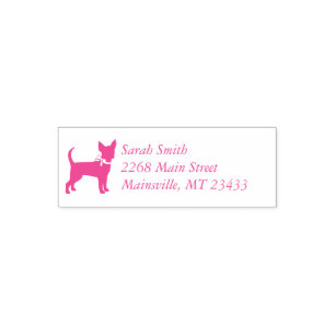 Chihuahua Dog Babydusche Pink Girl Permastempel