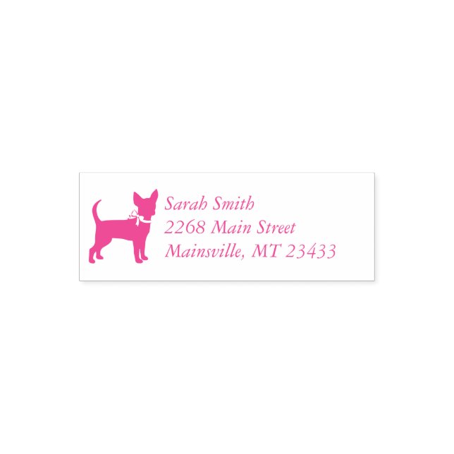 Chihuahua Dog Babydusche Pink Girl Permastempel (Design)