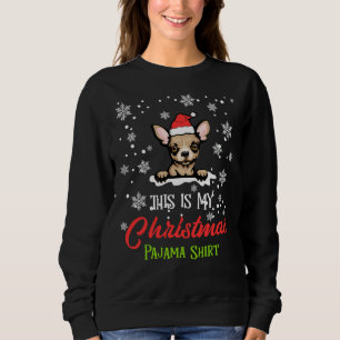 Chihuahua Dog Christmas Pajamas Santa Sweatshirt
