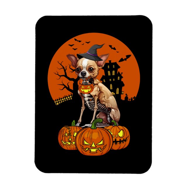 Chihuahua Dog Halloween Magnet (Vertikal)