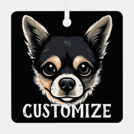 Chihuahua Dog Individuelle Name Weihnachten Ornament Aus Metall