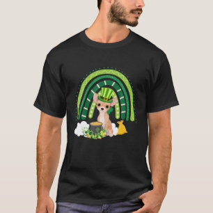 Chihuahua Dog Irish Leprechaun Rainbow Saint Pa T-Shirt
