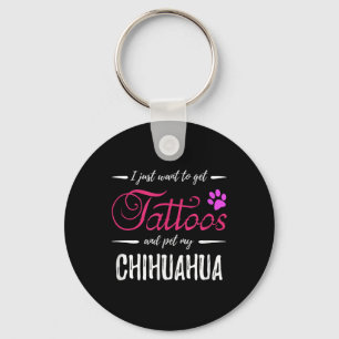 Chihuahua Dog Lover Tattoo Funny Dog Mama Geschenk Schlüsselanhänger