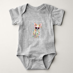 Chihuahua Dog Mama Frauen Weihnachten hässlich Swe Baby Strampler