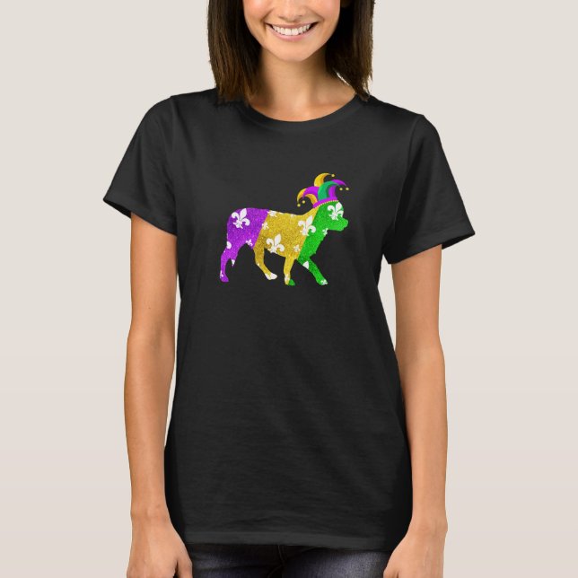 Chihuahua Dog Mardi Gras Carnivals Funny Puppy Lov T-Shirt (Vorderseite)