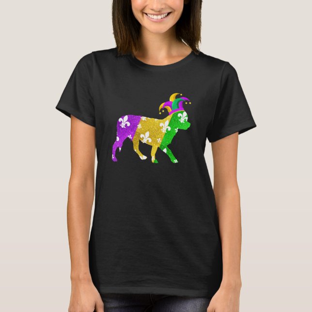 Chihuahua Dog Mardi Gras Carnivals Funny Puppy Lov T-Shirt (Vorderseite)