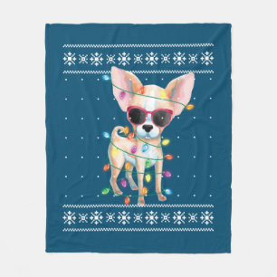Chihuahua Dog Mom Women Christmas Ugly Sweater Fleecedecke