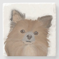 CHIHUAHUA DOG Natural Stone Wall Art Untersetzer