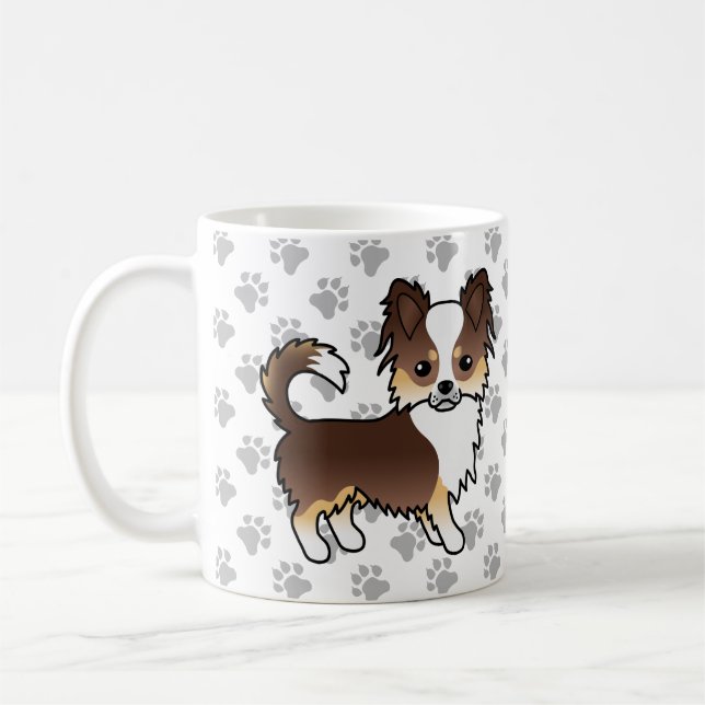 Chihuahua Dog & Paws Kaffeetasse (Links)