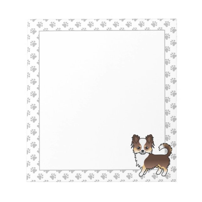 Chihuahua Dog & Paws Notizblock (Vorderseite)