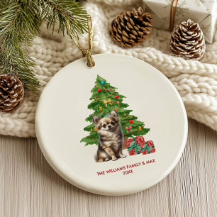 Chihuahua Dog Personalisiert Weihnachten Keramik Ornament