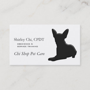 Chihuahua Dog Pet 3D Line Art Visitenkarte
