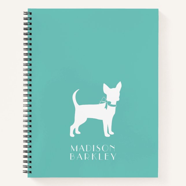 Chihuahua Dog Puppy-Notebook Notizbuch (Vorderseite)