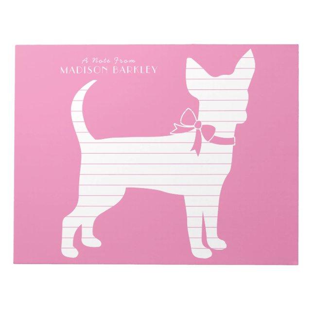 Chihuahua Dog Puppy Notepad Notizblock (Vorderseite)