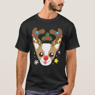 Chihuahua Dog Reindeer Funny Niedlich Hund Mama Va T-Shirt