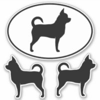 Chihuahua Dog Silhouetten Vinyl Sticker Set