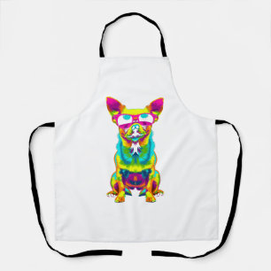 Chihuahua Dog Sunglasses Pop Art Schürze