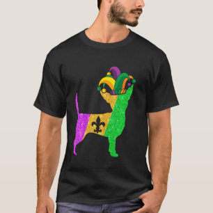 Chihuahua Dog Vater Mama Lover Funny Mardi Gras Pa T-Shirt