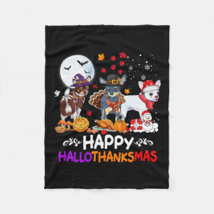 Chihuahua Dog Weihnachten glückliche Hallothankmas Fleecedecke