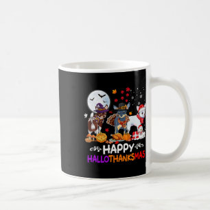Chihuahua Dog Weihnachten glückliche Hallothankmas Kaffeetasse