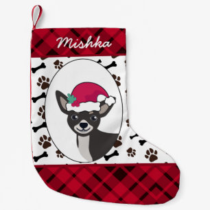 Chihuahua Dog Weihnachten mit dem benutzerdefinier Kleiner Weihnachtsstrumpf