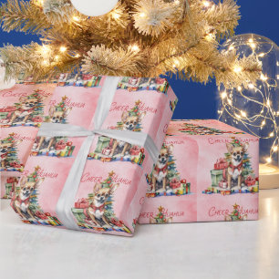Chihuahua Dog Weihnachten Themed Wrapping Paper Geschenkpapier
