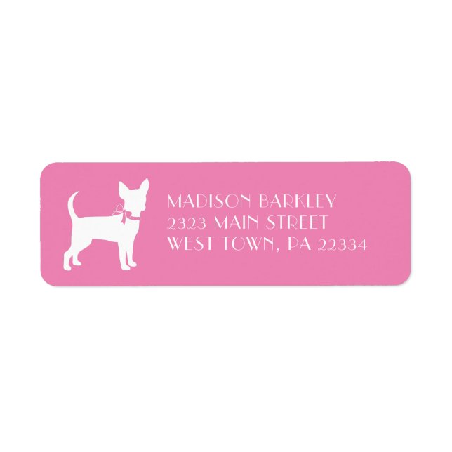 Chihuahua Dog Welpenlabel (Vorne)