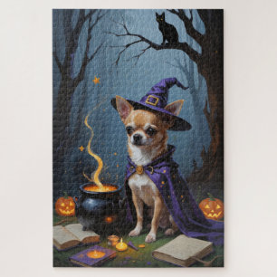 Chihuahua Dog Whimsical Halloween Malerei