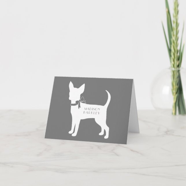 Chihuahua Doppy-Welpen-Karte (Vorderseite)
